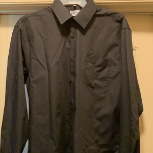 Black Mens Dress Shirt Berlioni Italy